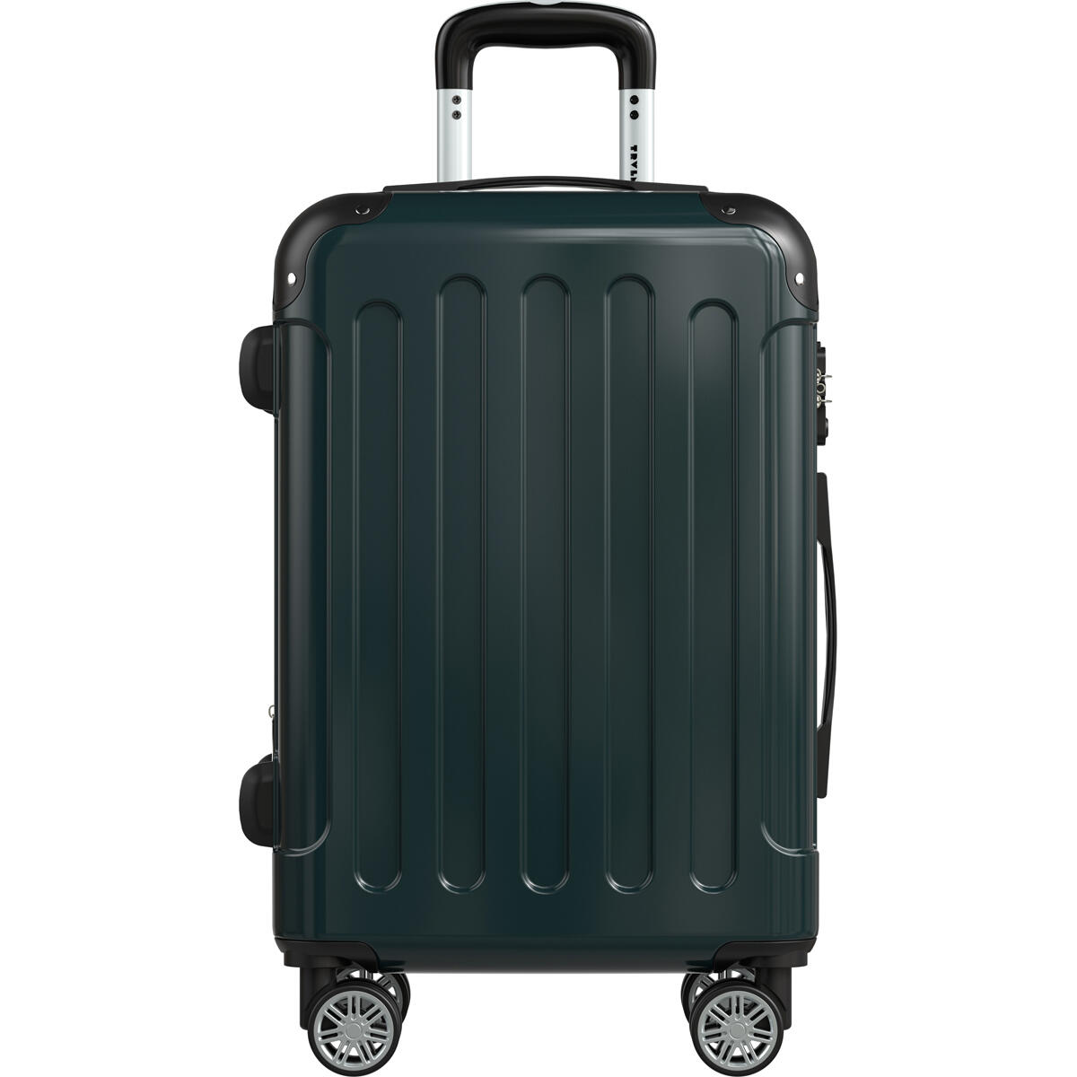 Handbagage koffer met tsa cijferslot en uitbreidbaar - Donkergroen 5/6