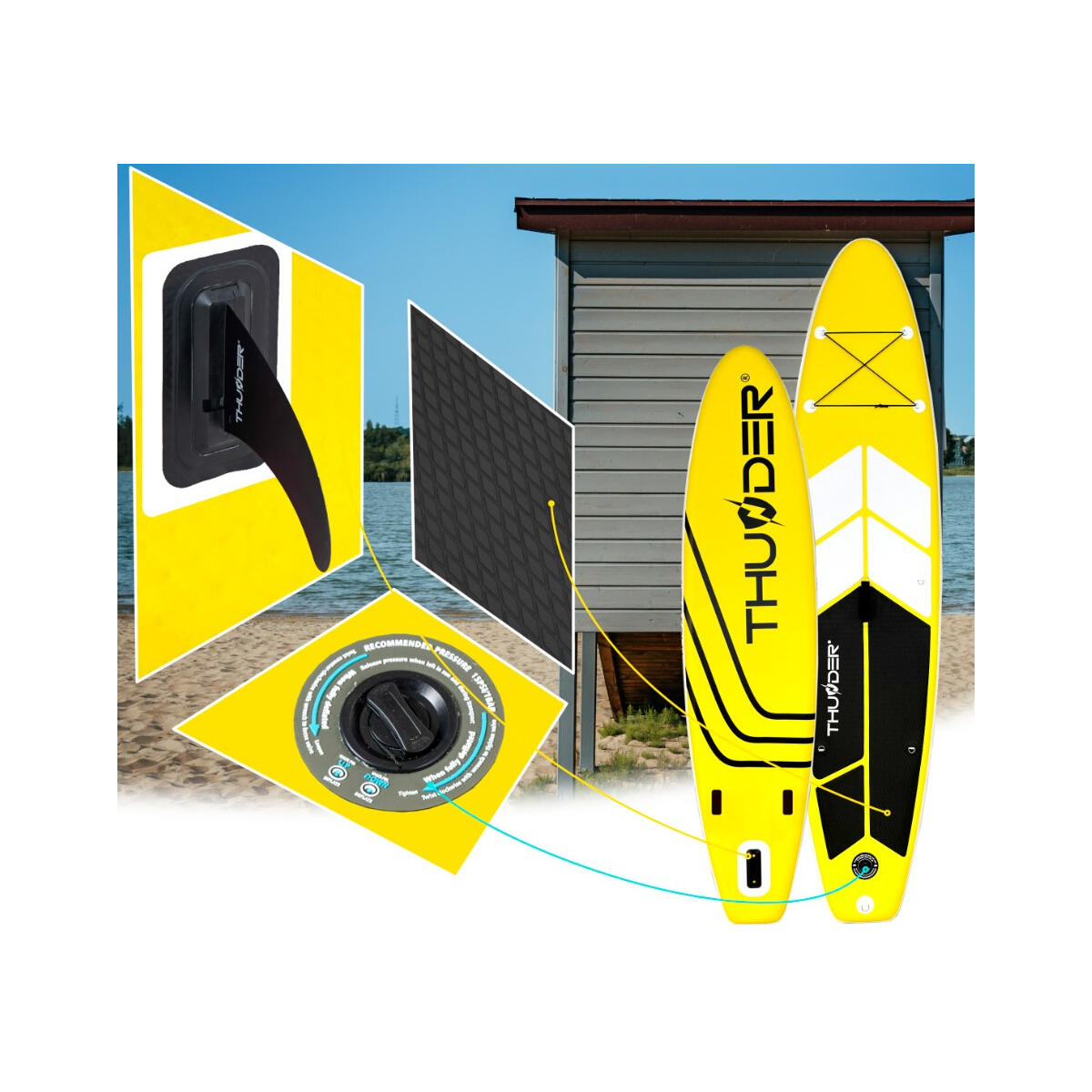 Planche Paddle Coast Jaune 2/8
