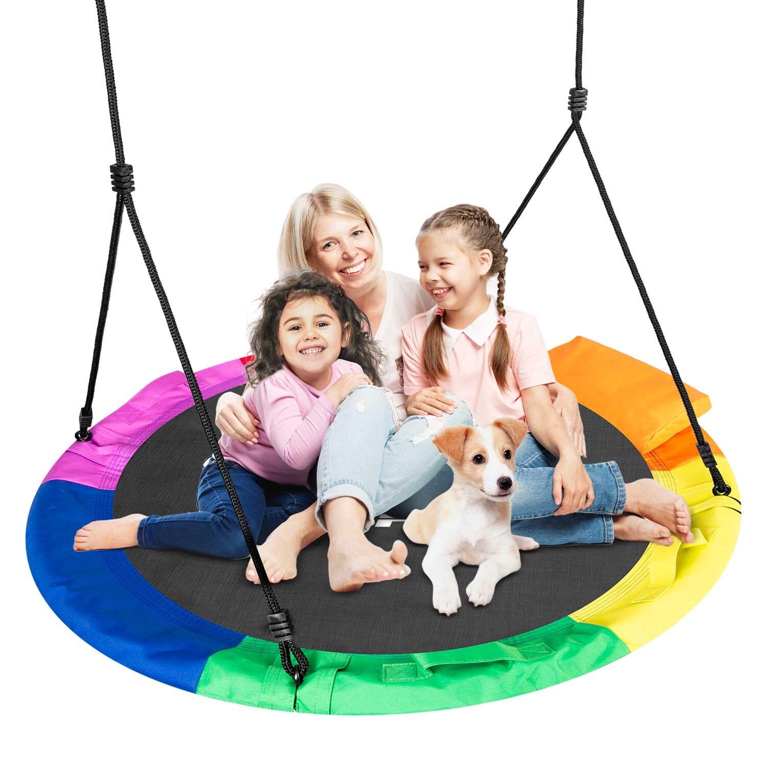 Huśtawka bocianie gniazdo Swingo XXL wielokolorowa 110 cm 5/7