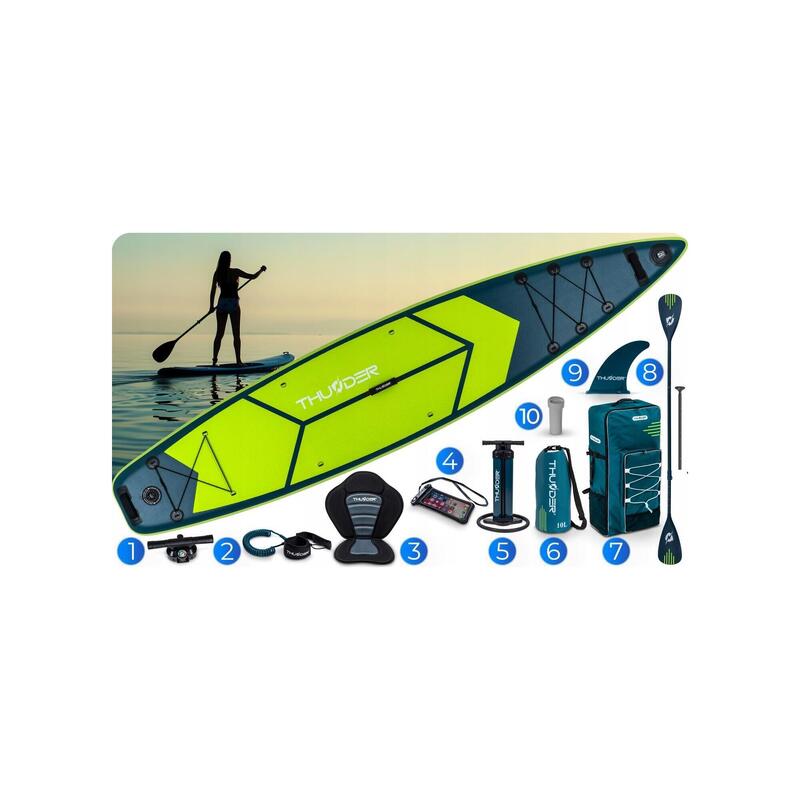 Placă SUP THUNDER 365 cm profesională gonflabilă set caiac
