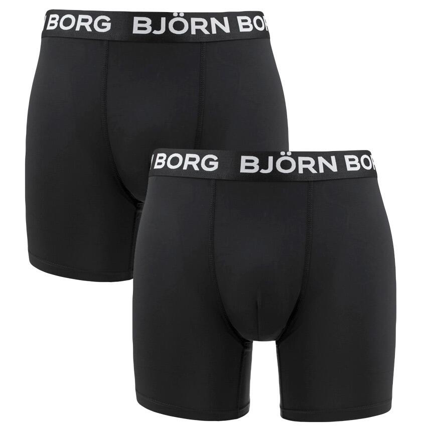 Multi-Sport Heren Sports Microfiber 2-Pack Boxers Zwart 1/3