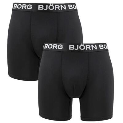 Multi-sport heren sports microfiber 2-pack boxers zwart