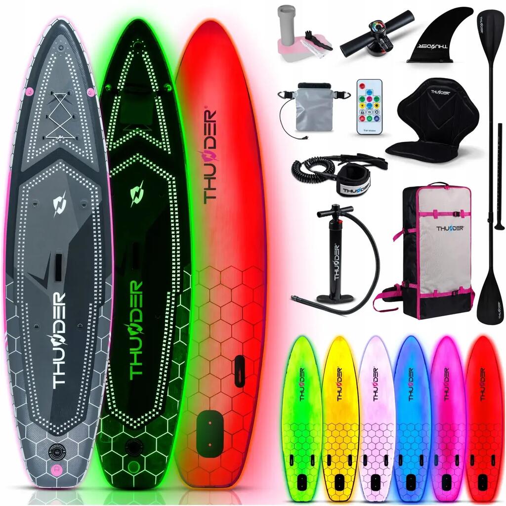 SUP doska LED THUNDER 320 cm nafukovacia súprava kajak RGB