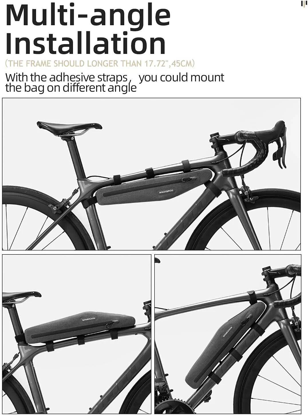 ROCKBROS Wasserdichte Fahrrad Oberrohrtasche Rahmentasche 2/6