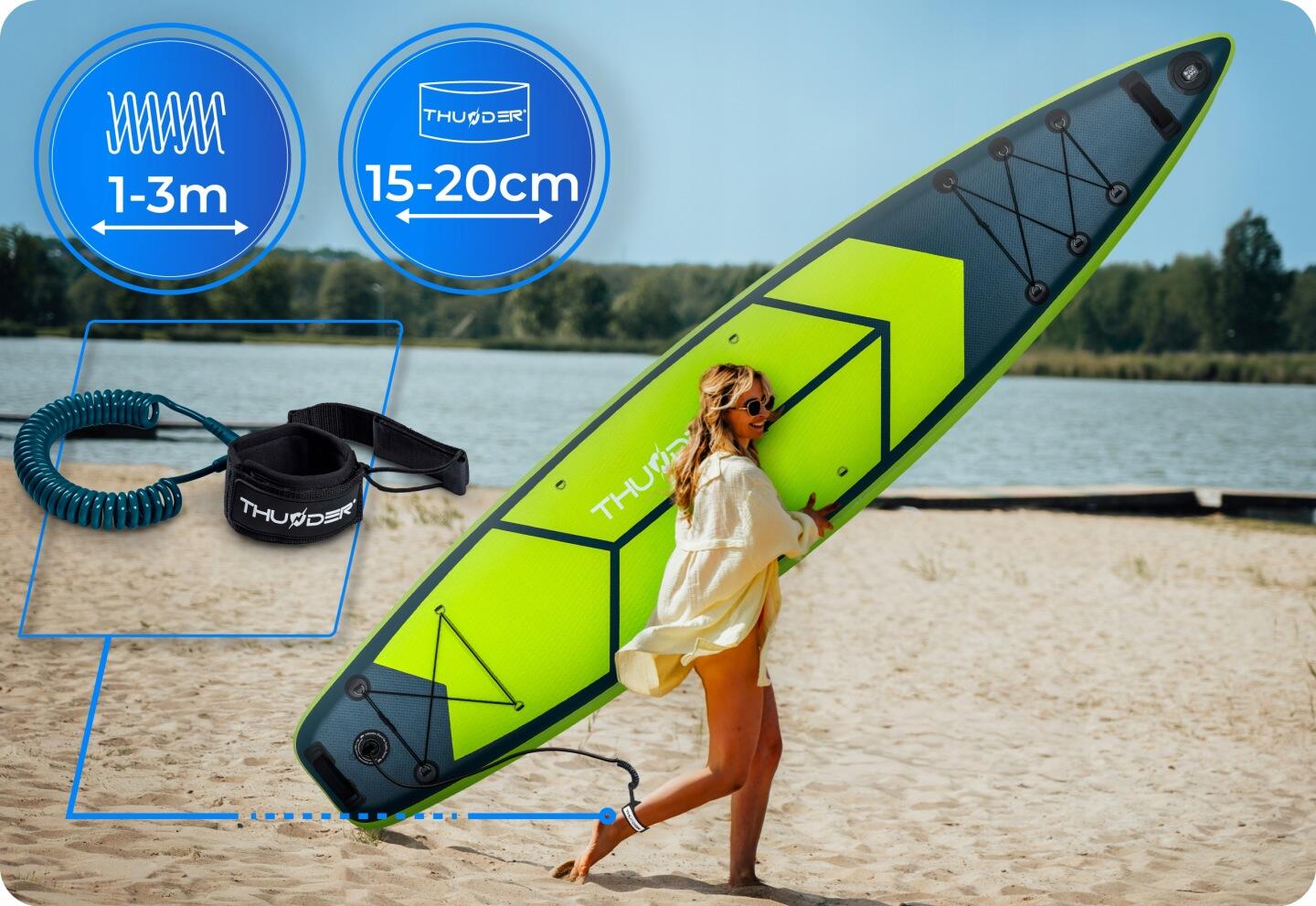 Deska SUP do pływania THUNDER 365 cm profesjonalna pompowana zestaw kajak 4/8