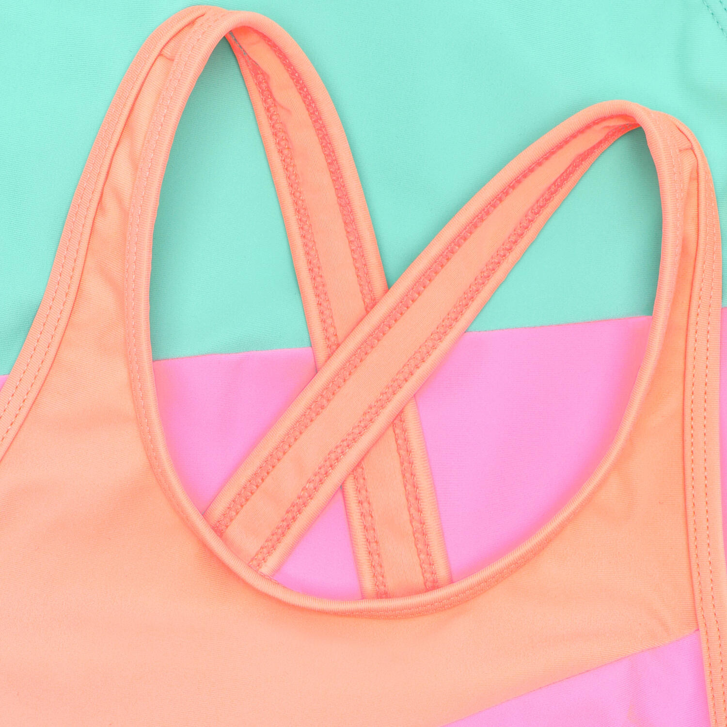 Costume da bagno color block per bambina 3/4