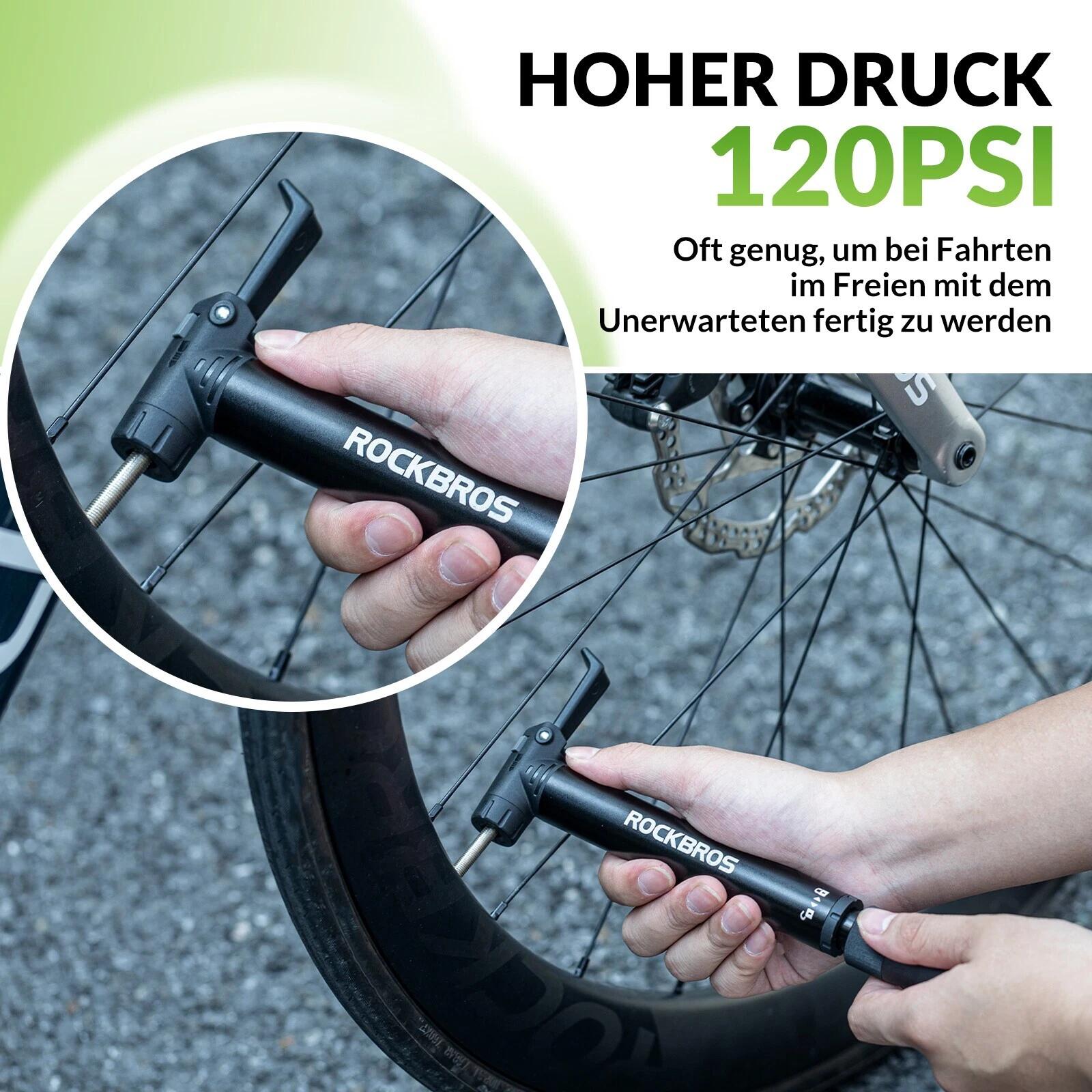 ROCKBROS Tragbare Pumpe & Ratschen-Werkzeug für Fahrräder 2/7