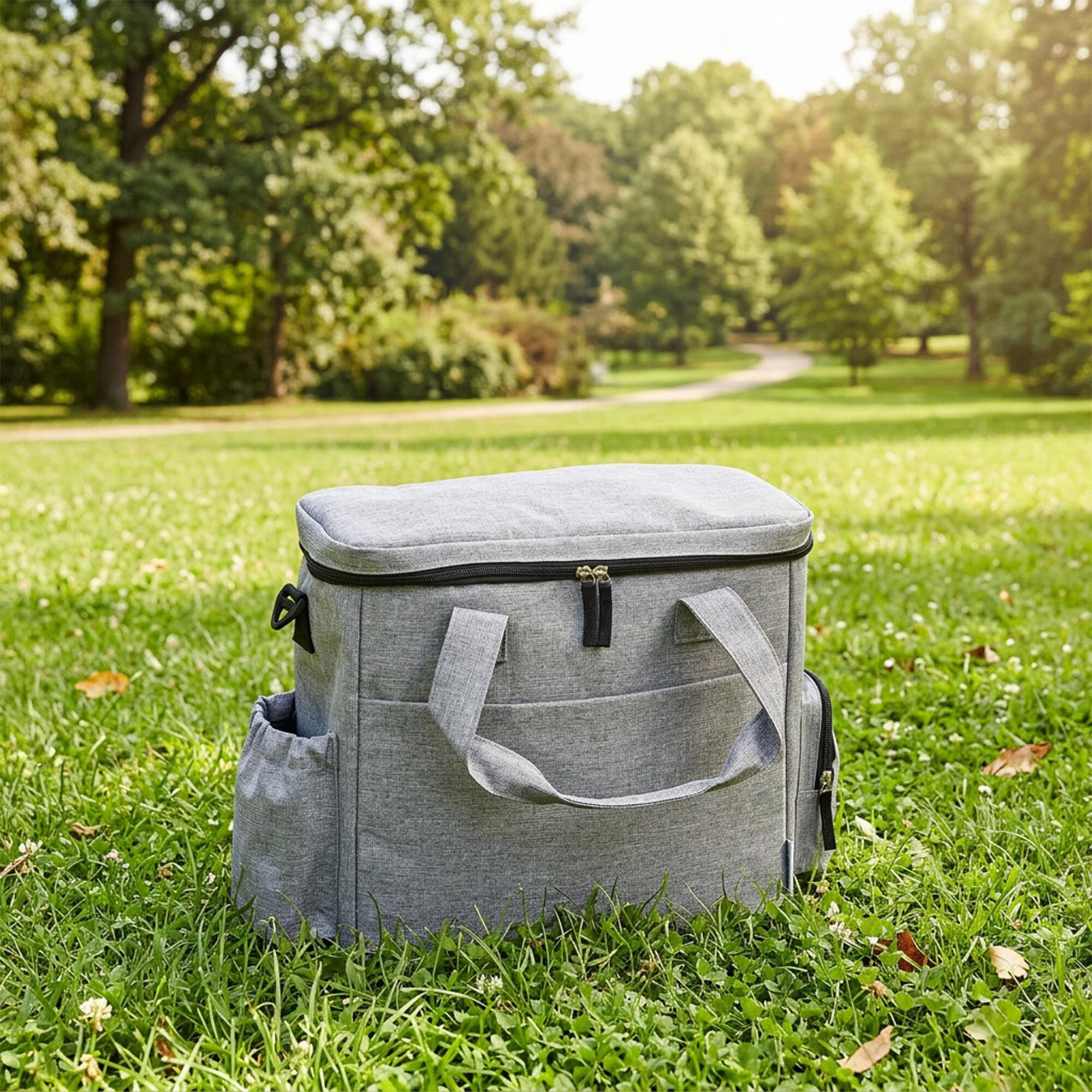 Bolso de Viaje para Perros PawHut 38x17x35 cm Gris Claro 2/5