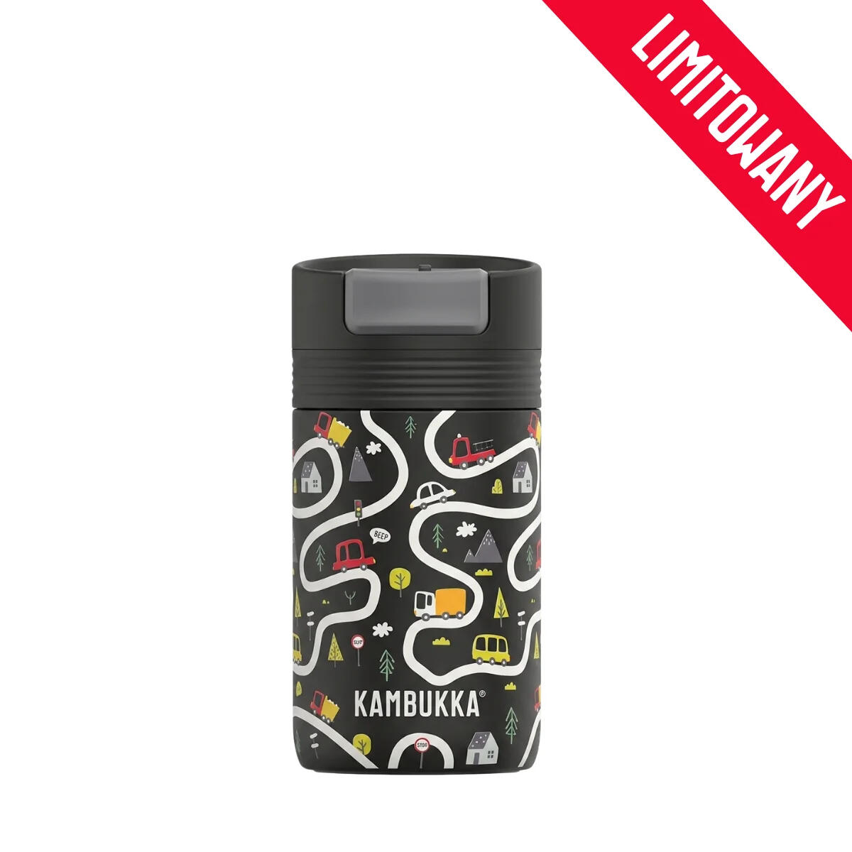 Kubek termiczny na kawę, herbatę termos do auta Cabo 300ml - Playway Roads 2/2