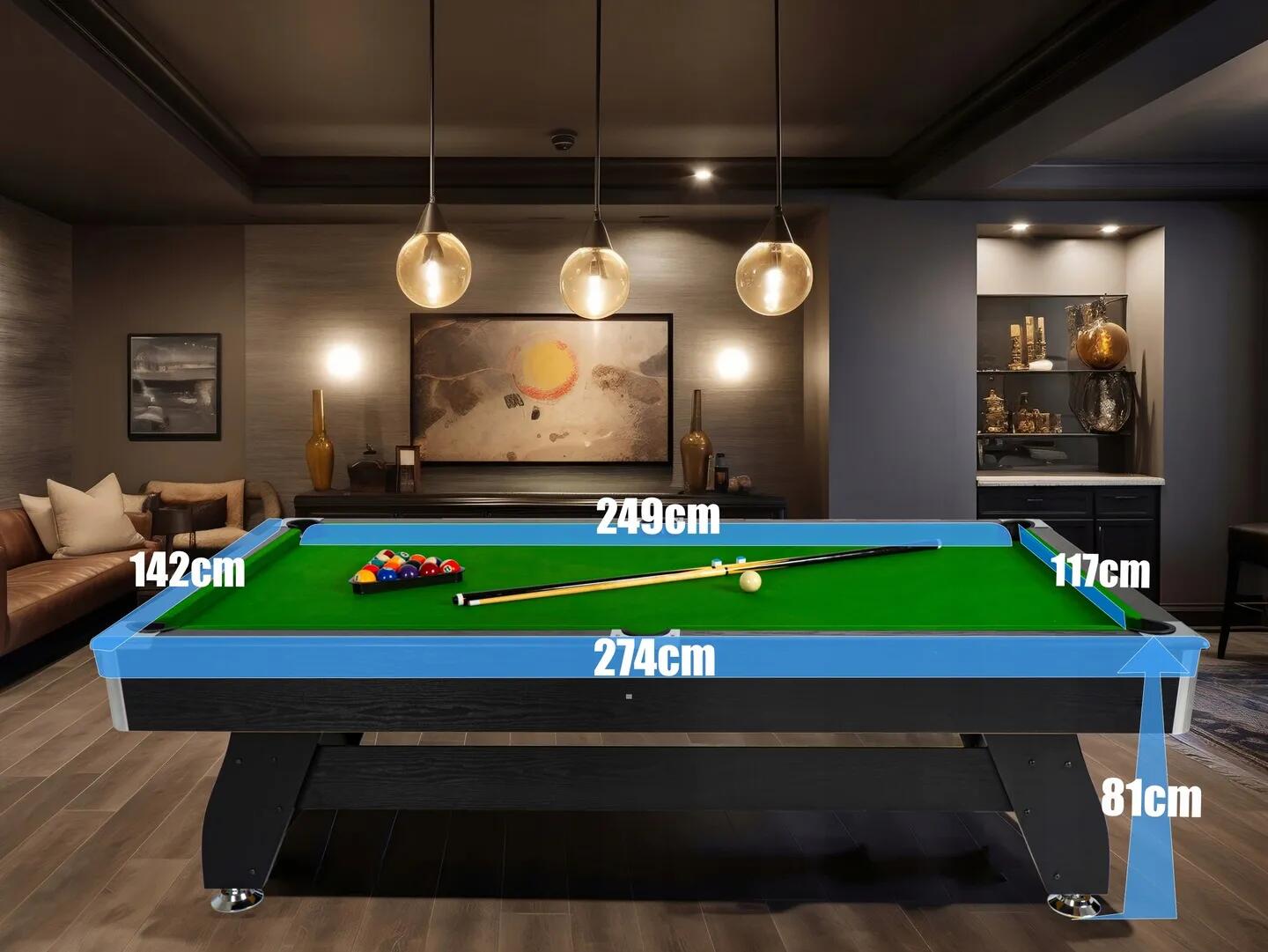 Kulečníkový stůl s nástavcem na airhockey/ping pong 9FT - THUNDER 2/7