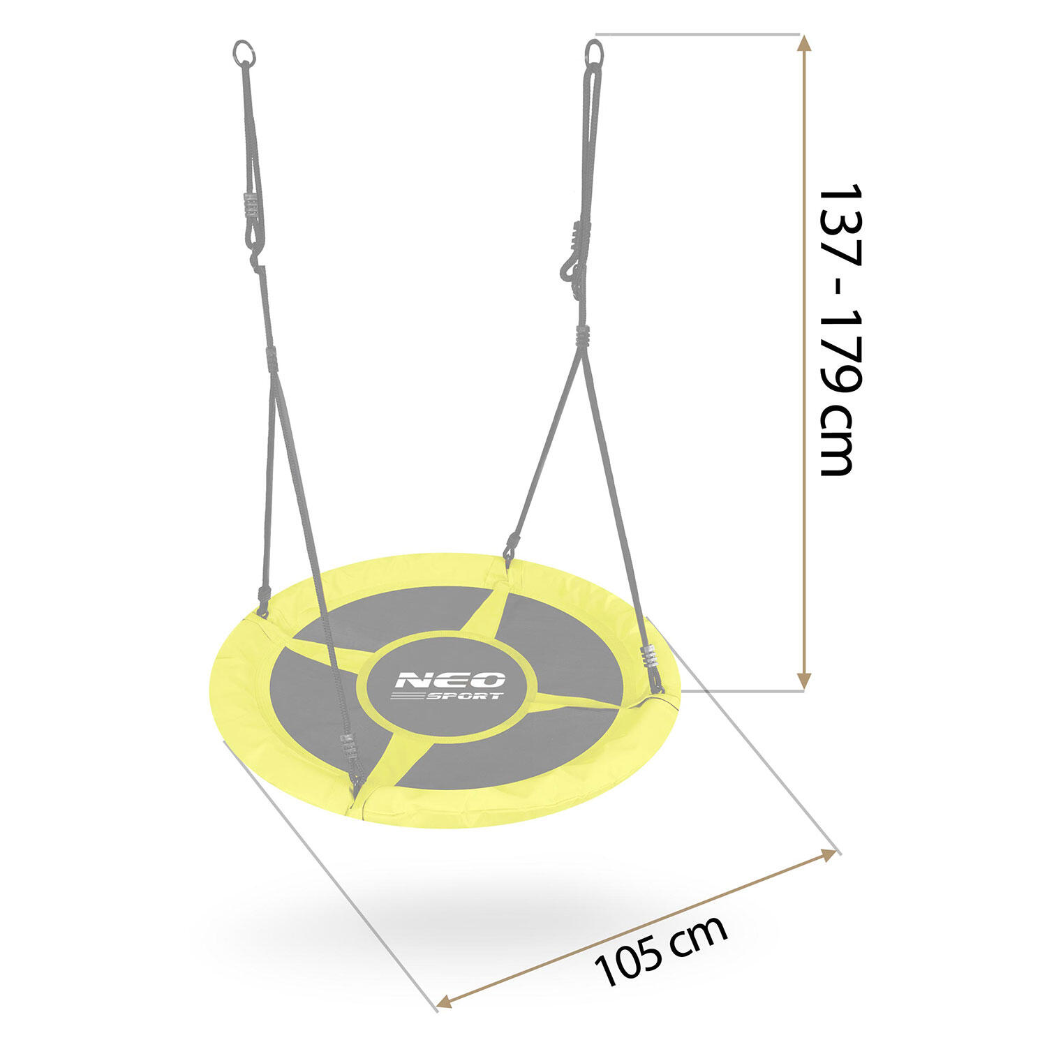 Huśtawka bocianie gniazdo Neo-Sport Swingo 100 cm 4/7