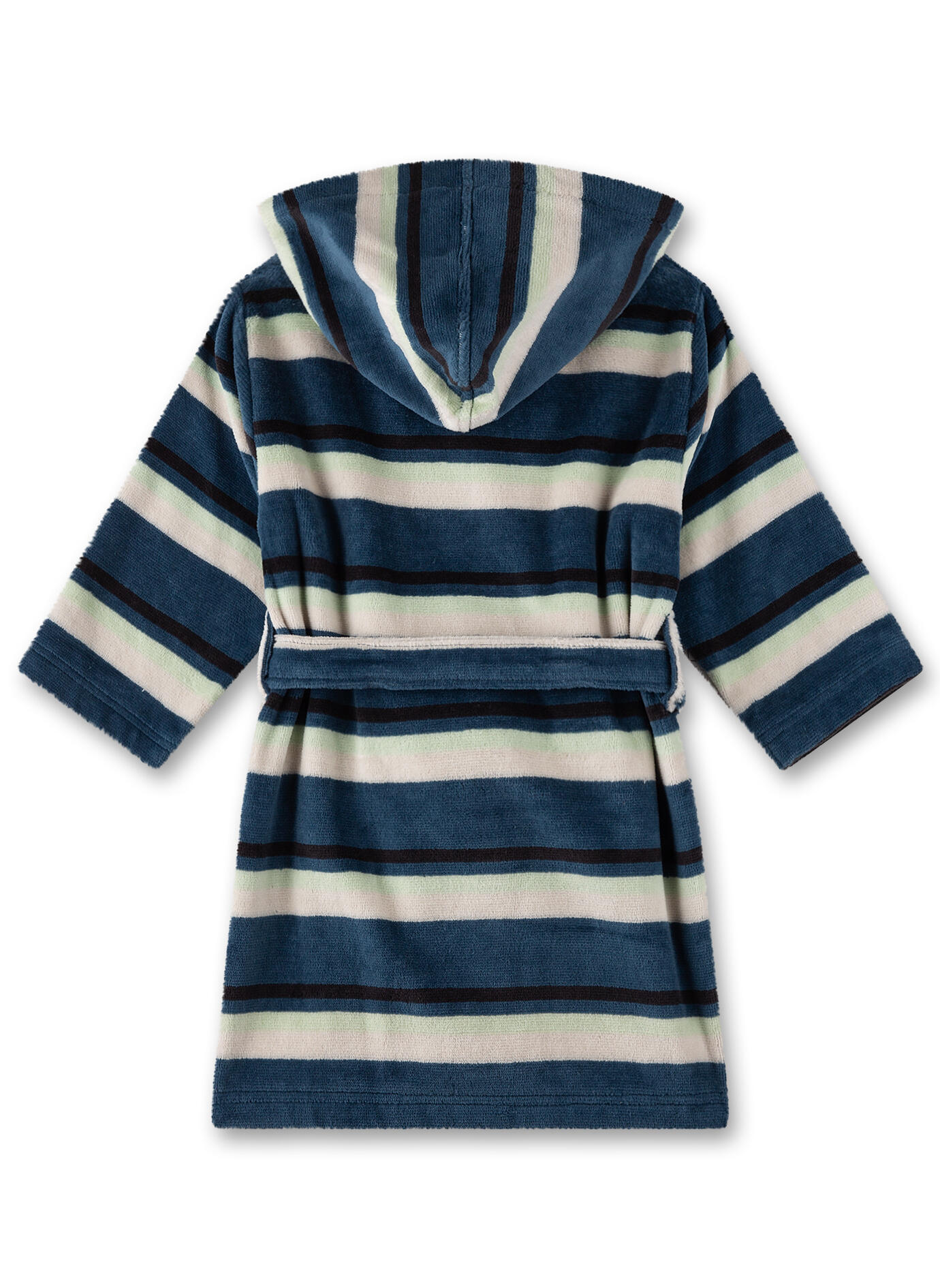Jungen Bademantel Ringel navy 2/4