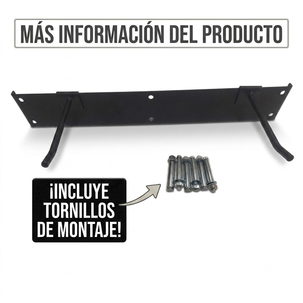 Soporte de Pared Esterillas Ajustable Negro 3/3
