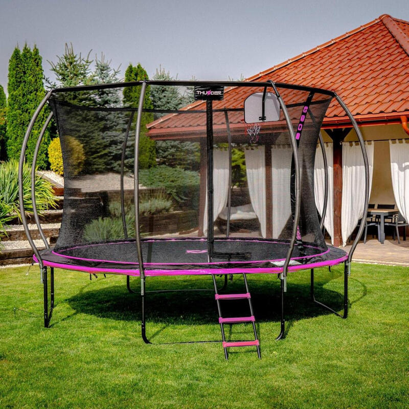 Trambulina de grădină pentru copii, THUNDER INSIDE ULTRA 16FT PINK