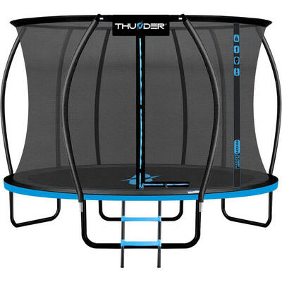 Tuin trampoline voor kinderen 12ft 366cm thunder blauw met ladder