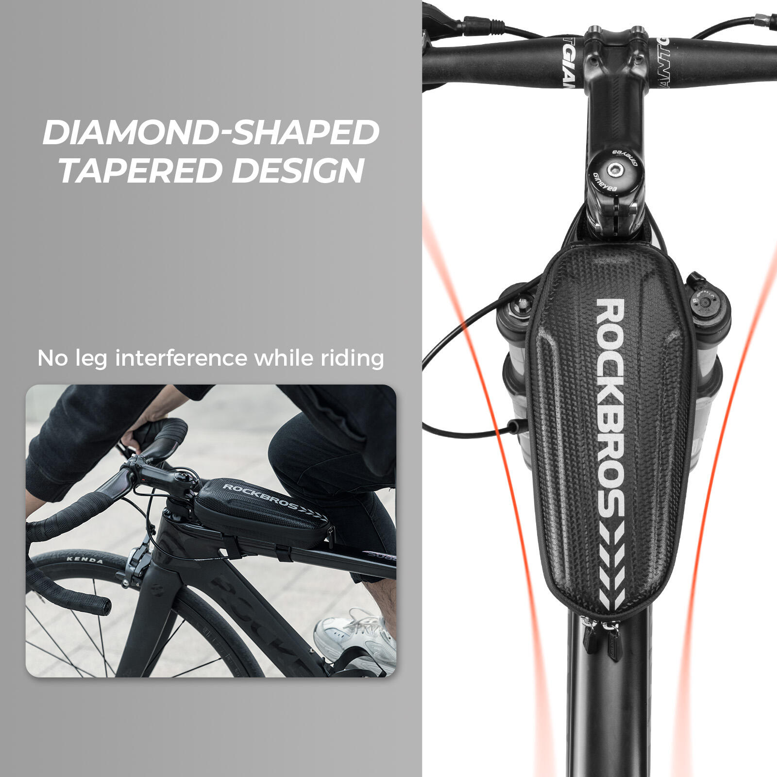 ROCKBROS Harte Fahrrad Oberrohrtasche groß 5/7