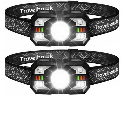 Hoofdlamp Oplaadbaar – 2 Stuks – 2000 Lumen – LED Hoofdlamp met Wit & Rood Licht