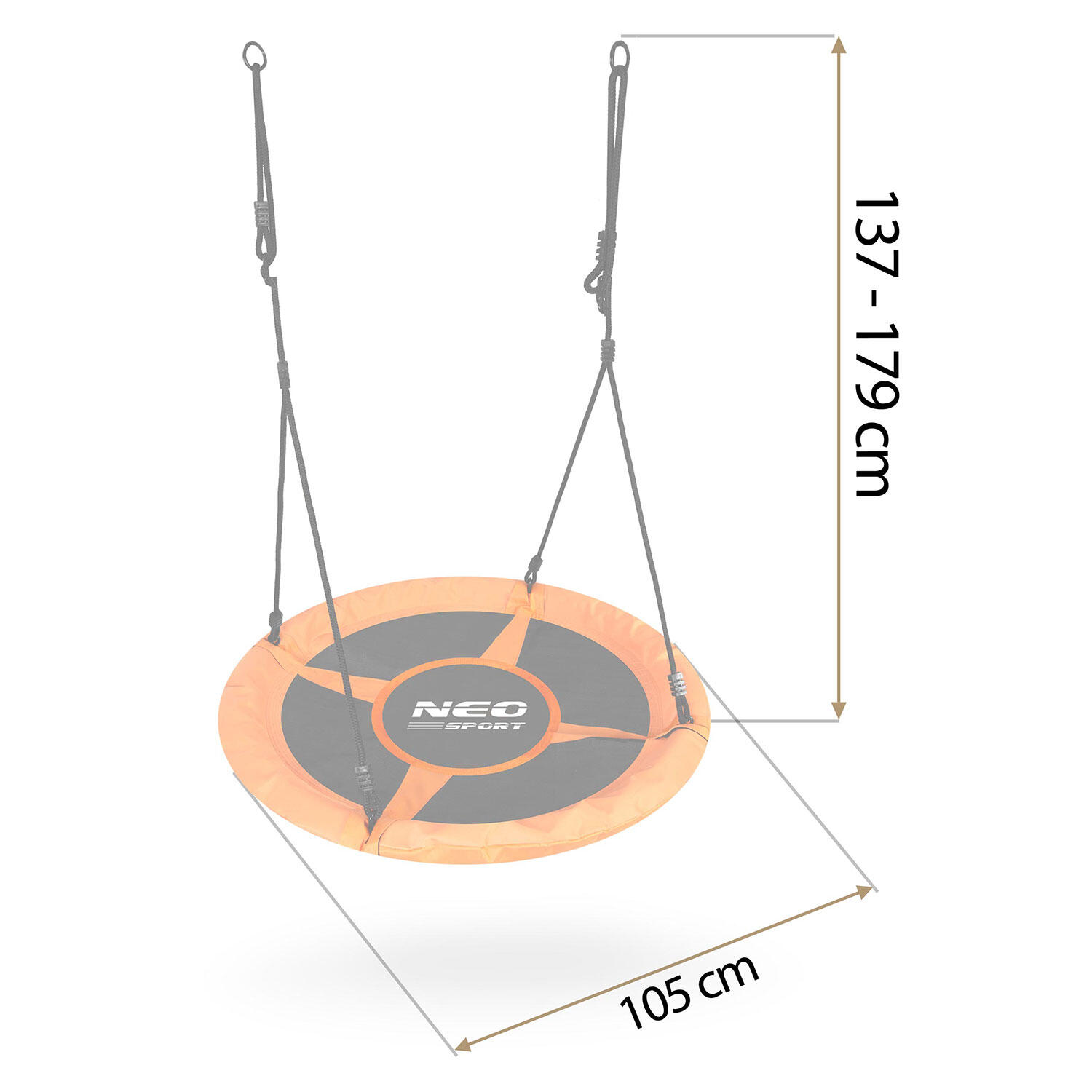 Huśtawka bocianie gniazdo Neo-Sport Swingo 100 cm 4/7