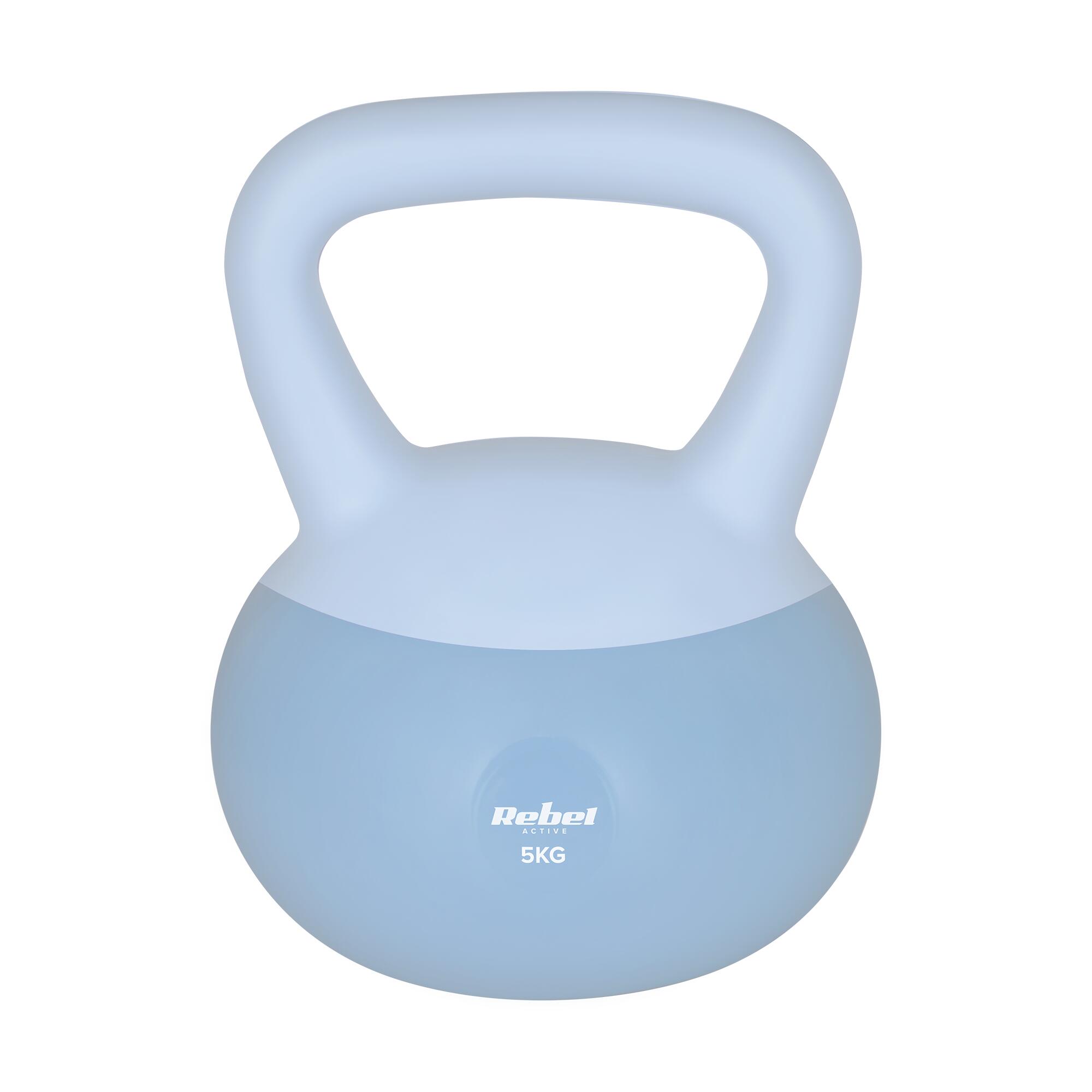 Soft Kettlebell 5kg Rebel miękkie PCV bezpieczne ciche hantel do fitness 3/6