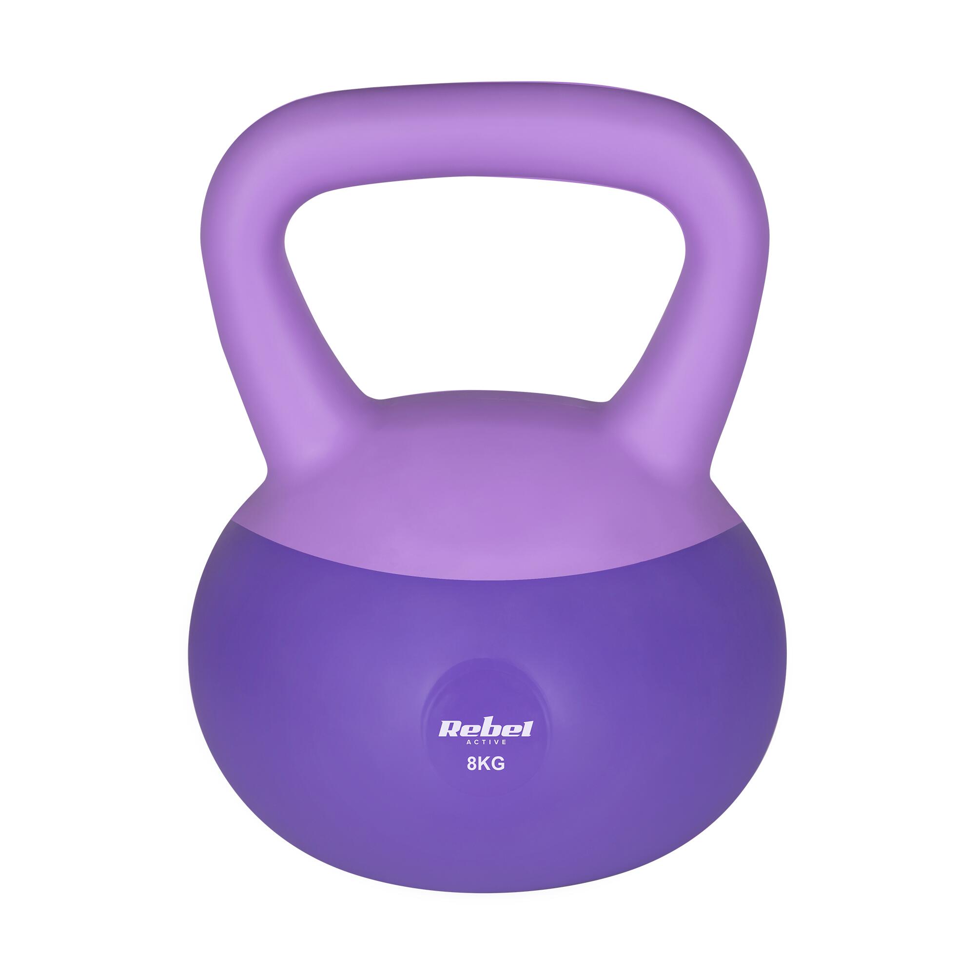 Soft Kettlebell 8kg Rebel miękkie PCV bezpieczne ciche hantel do fitness 3/6