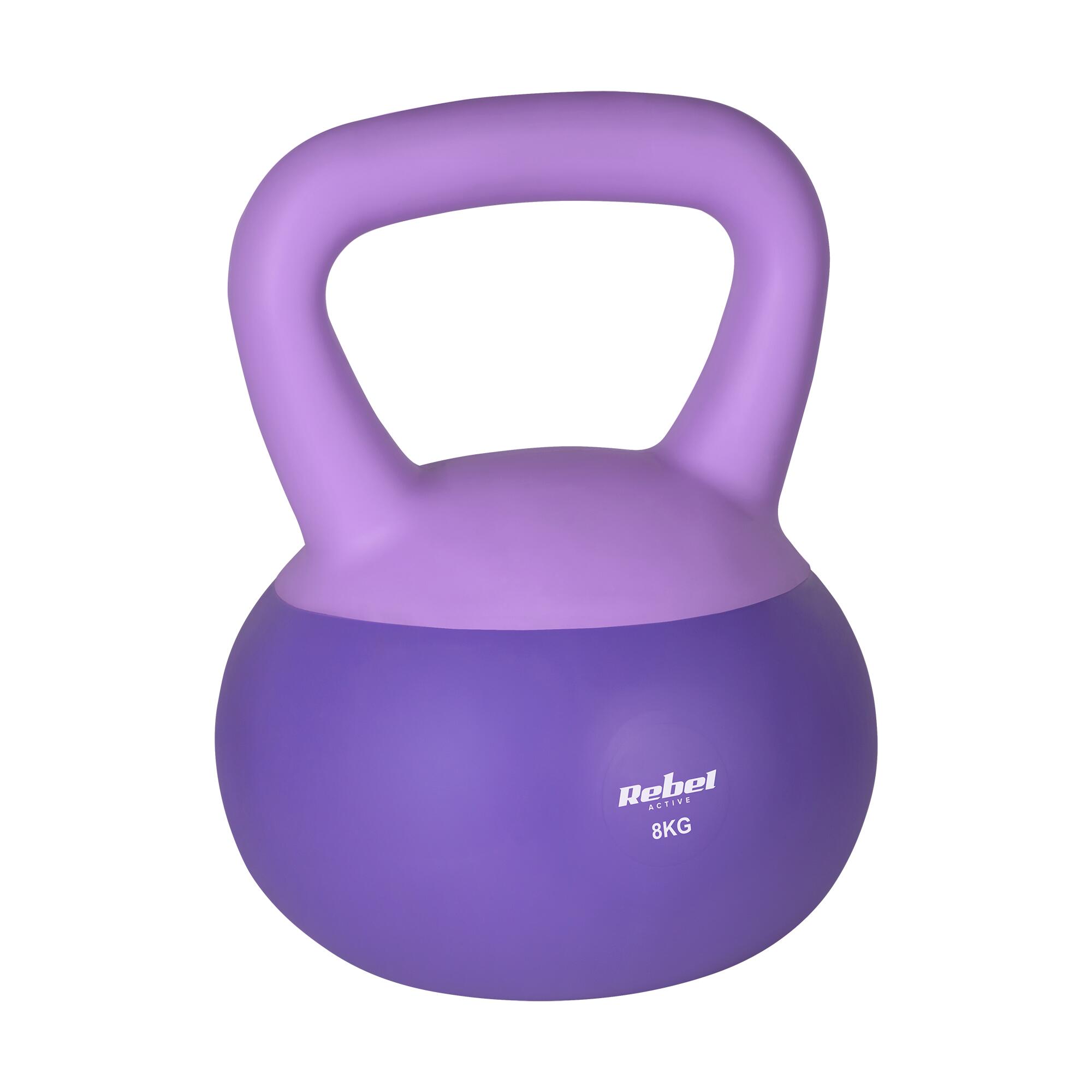 Soft Kettlebell 8kg Rebel miękkie PCV bezpieczne ciche hantel do fitness 2/6