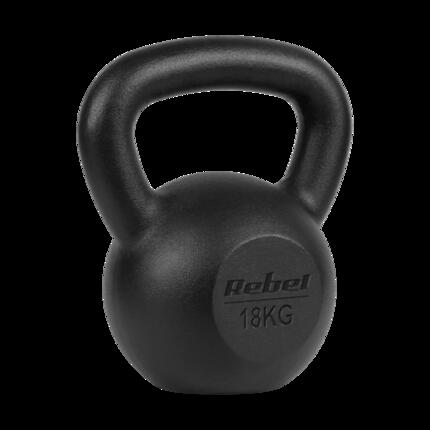 Kettlebell żeliwny 16kg kettle hantel obciążenie odważnik do ćwiczeń Rebel