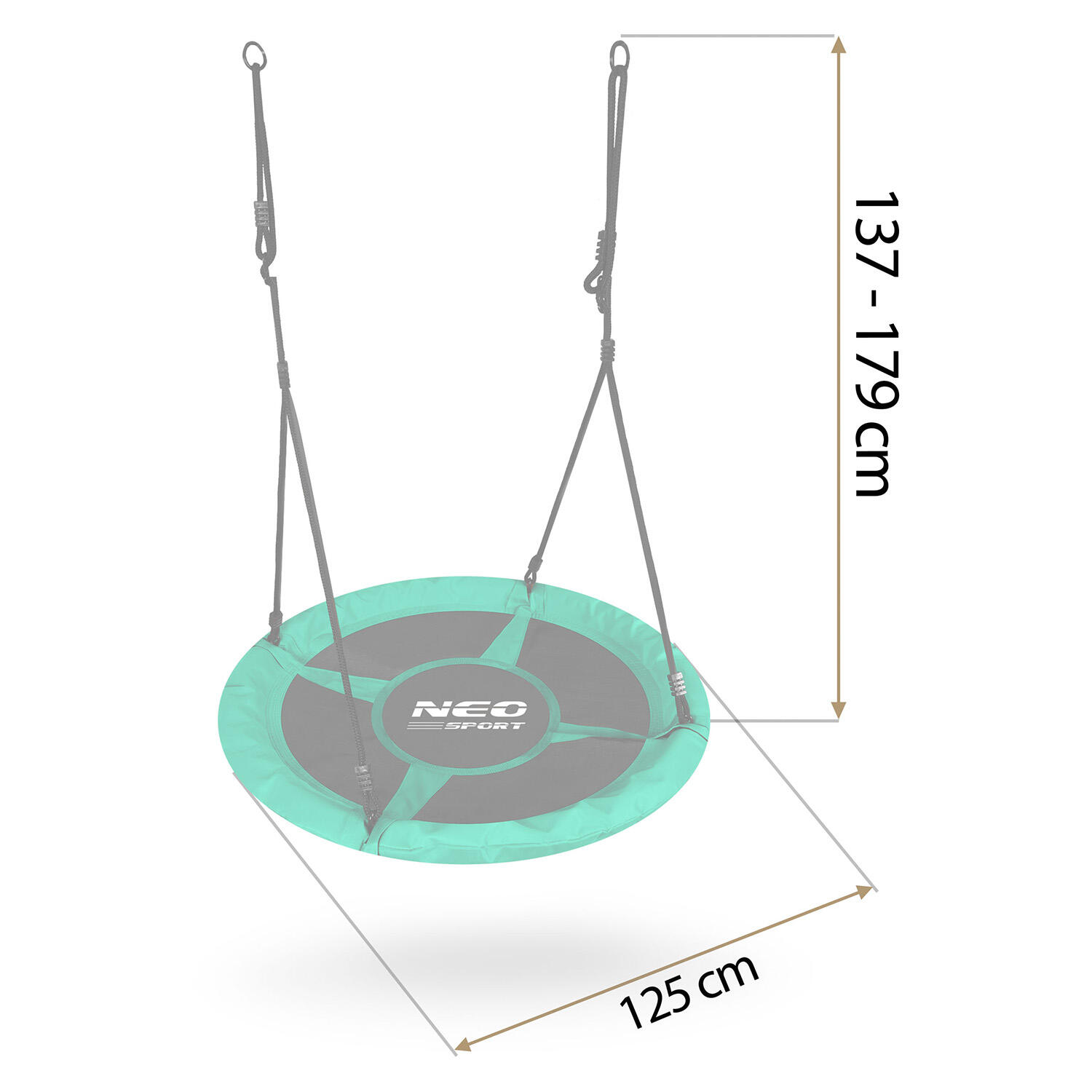 Huśtawka bocianie gniazdo Neo-Sport Swingo 120 cm 4/7