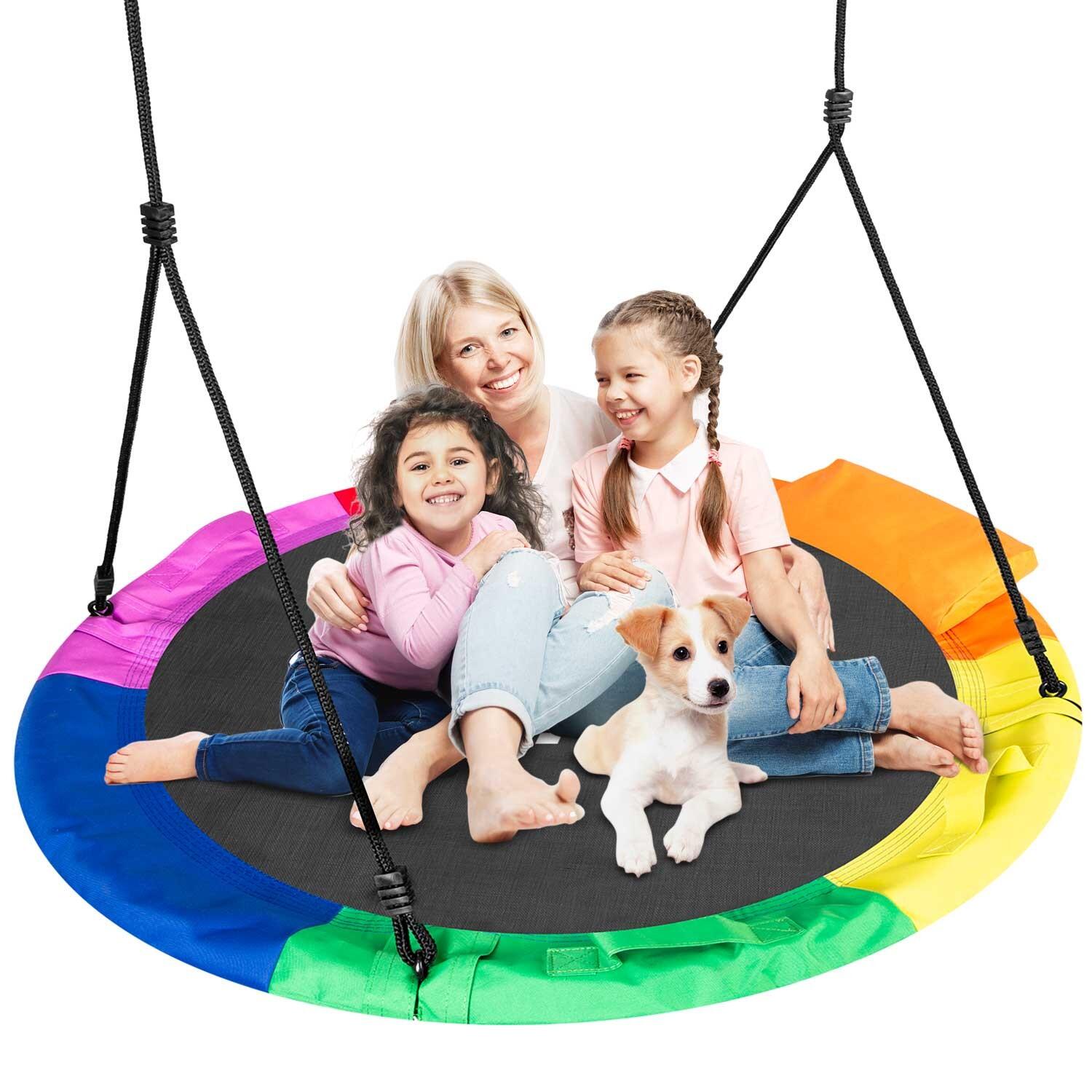 Huśtawka bocianie gniazdo Swingo XXL wielokolorowa 120 cm 5/7