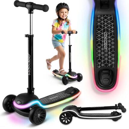 Hulajnoga trójkołowa dla dzieci balansowa LED Ricokids Leddi - czarna