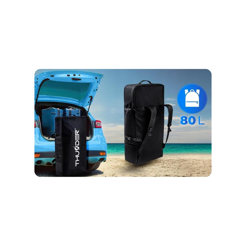 Placă SUP gonflabilă pentru înot 320 cm THUNDER cu scaun, rucsac, accesorii