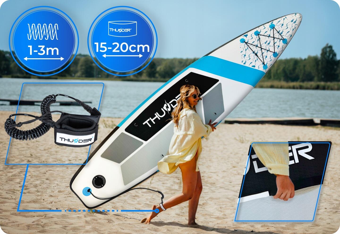 Deska SUP pompowana do pływania 320 cm THUNDER z siedziskiem plecak akcesoria 4/8