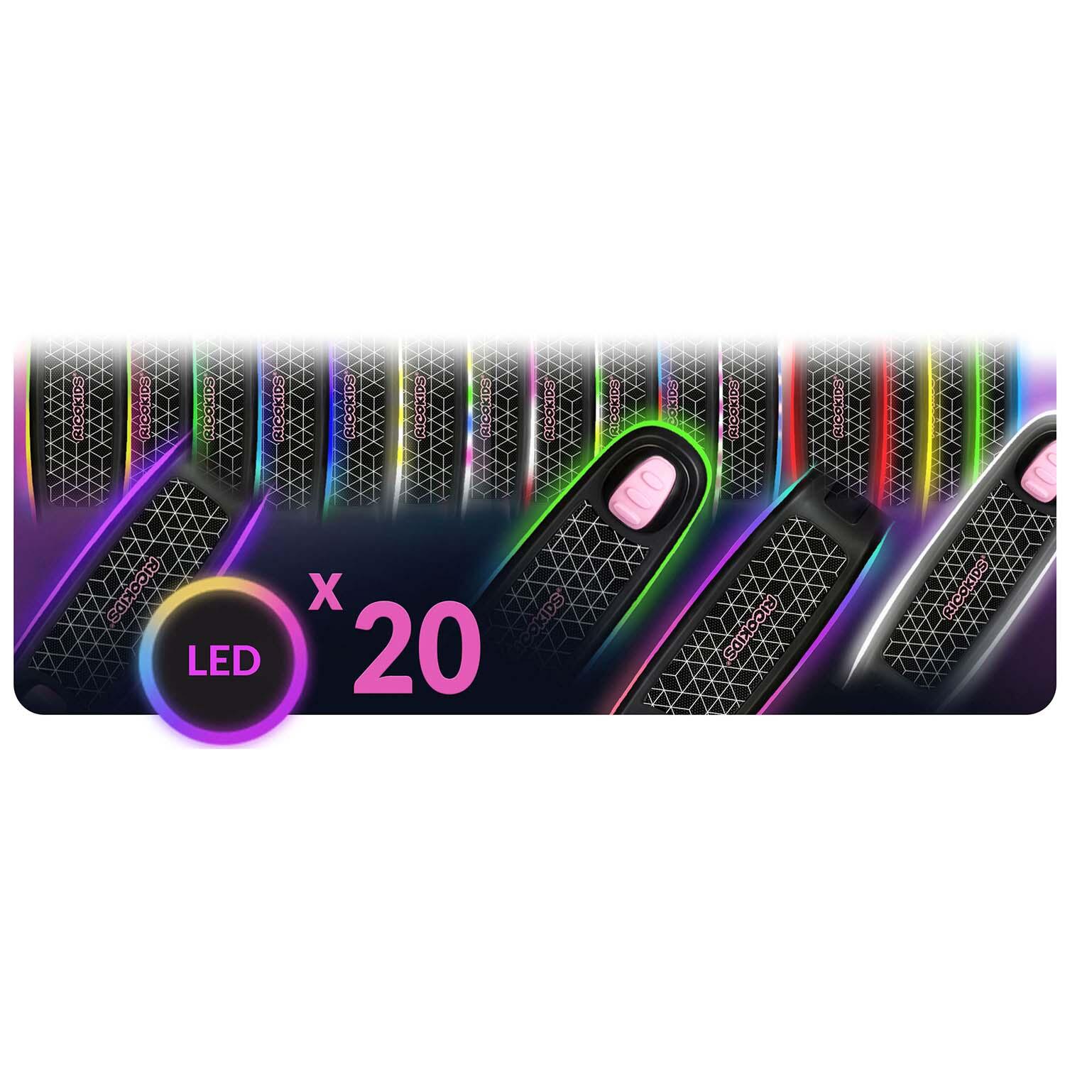 Hulajnoga trójkołowa dla dzieci balansowa LED Ricokids Leddi - czarna 7/7