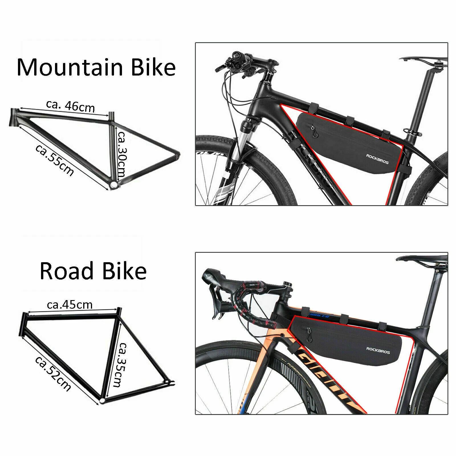 ROCKBROS Wasserdichte Fahrrad Rahmentasche 3/7