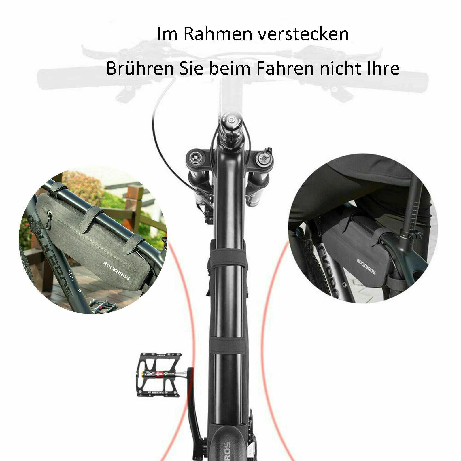 ROCKBROS Wasserdichte Fahrrad Rahmentasche 2/7