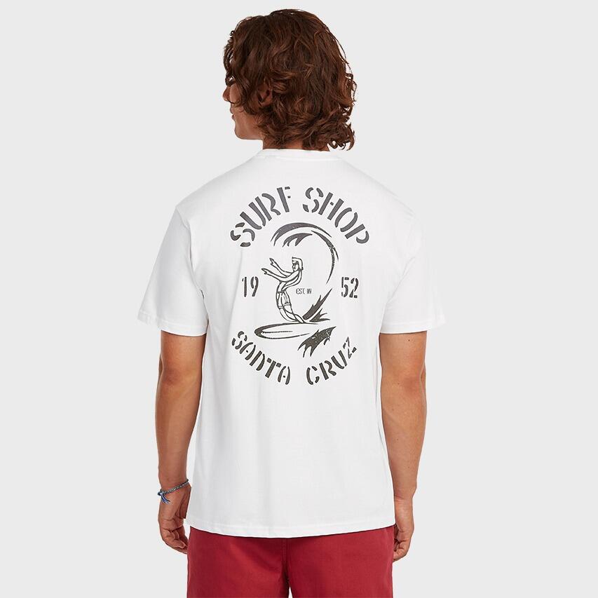 Heren O-hals Shirt Originals Surf Shop Wit 3/6