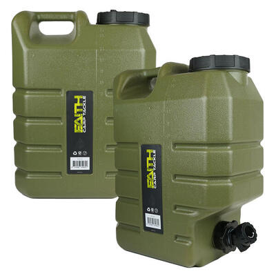 Faith Carp Tackle Tanica per Acqua con Rubinetto - 15 Ltr - 2 Pezzi