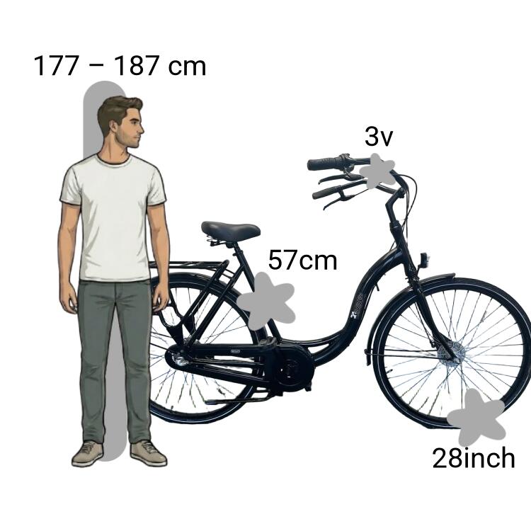 Bicicleta usada BSP Seine Moederfiets 2/4