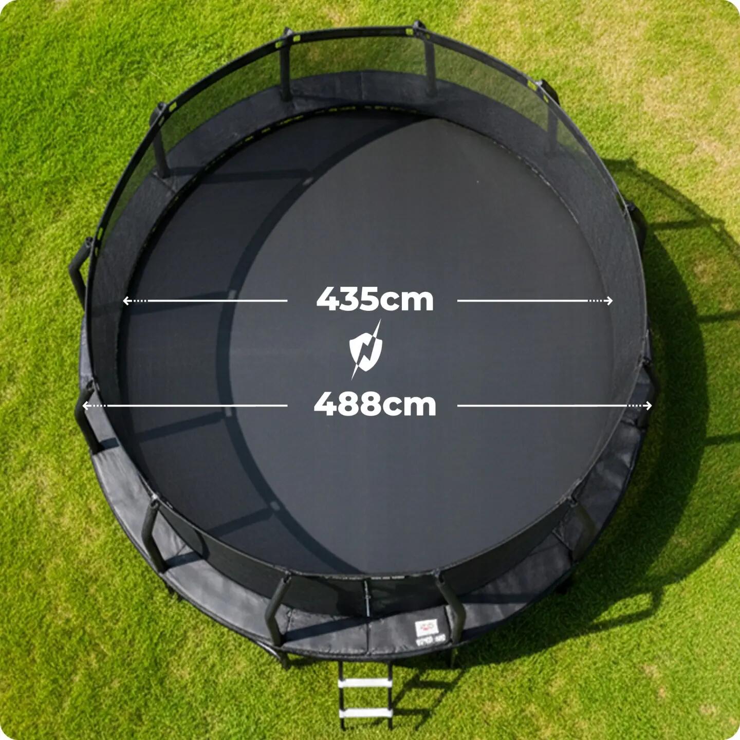 Trampolina ogrodowa dla dzieci THUNDER 16ft 488 cm solidna potężna z drabinką 3/8