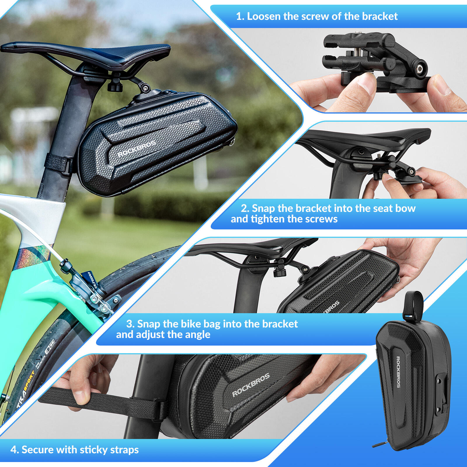 ROCKBROS Harte Fahrrad Satteltasche 6/7