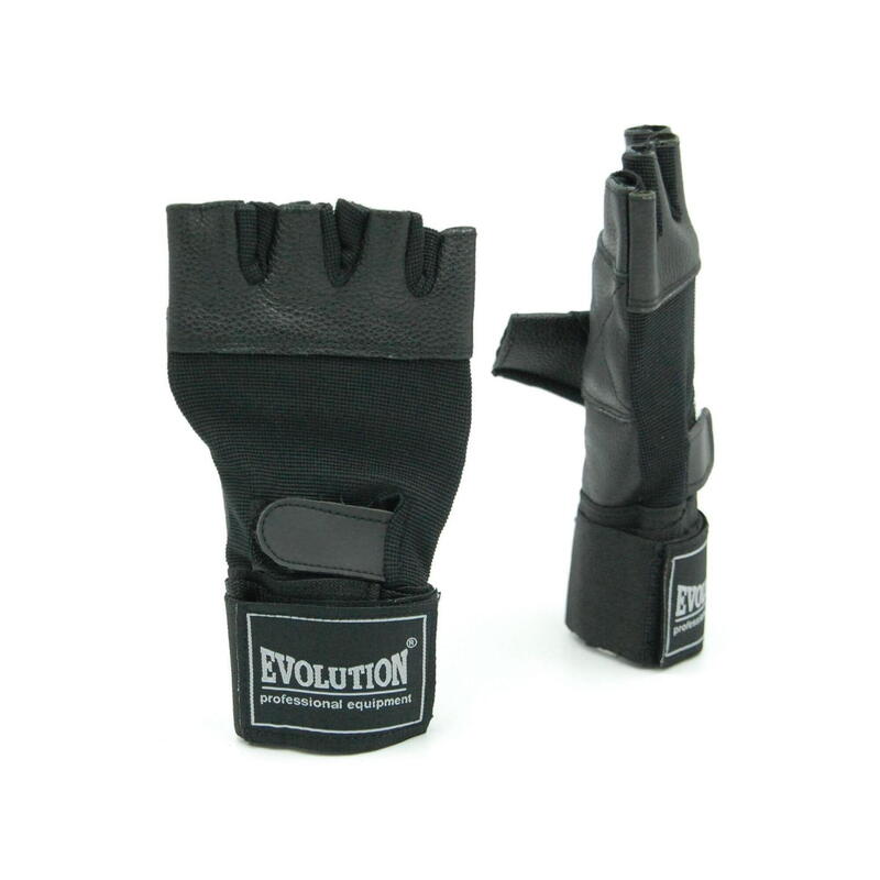 Mănuși fitness Evolution Standard FR-11, piele naturală, negre