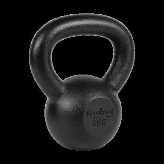 Kettlebell żeliwny 6kg kettle hantel obciążenie odważnik do ćwiczeń Rebel