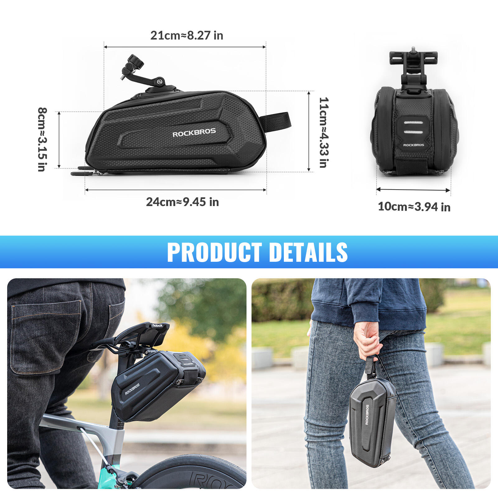 ROCKBROS Harte Fahrrad Satteltasche 5/7