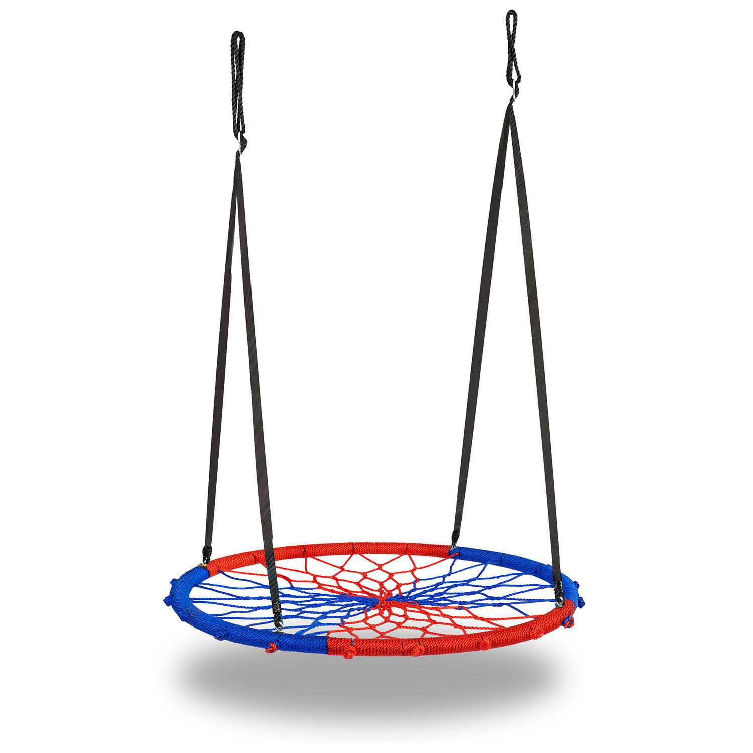 Huśtawka bocianie gniazdo SWINGO 95 cm niebiesko-czerwona + piłka Spiderman 3/7