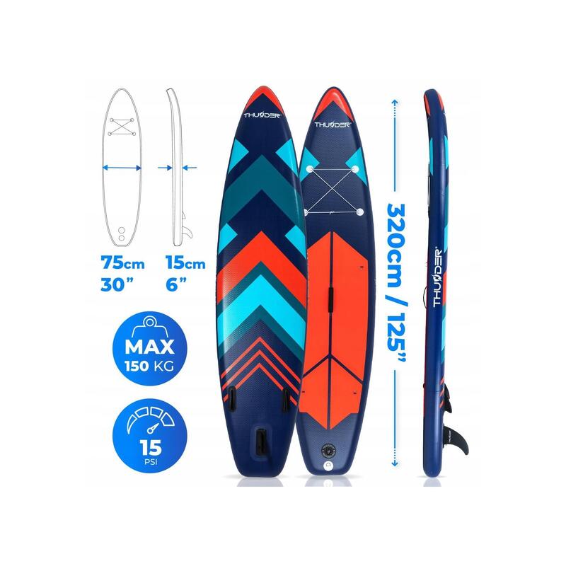 Placă SUP THUNDER 320 cm gonflabilă, set cu rucsac