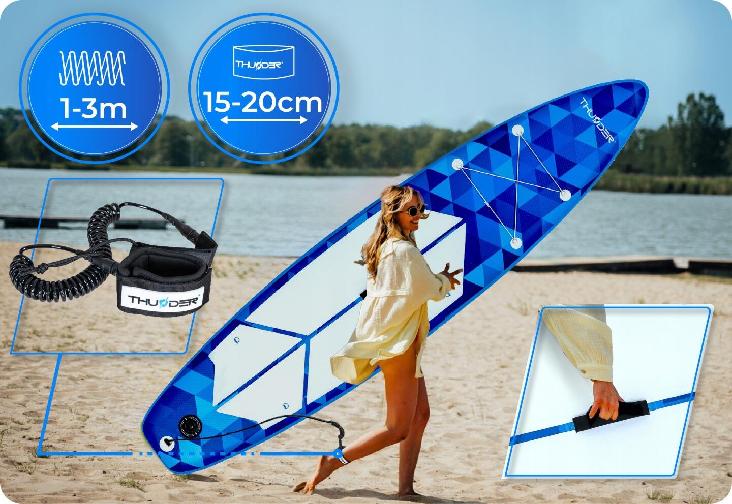 Deska SUP pompowana 320 cm z siedziskiem do pływania THUNDER zestaw plecak 4/8