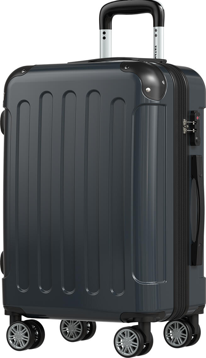 Handbagage koffer met tsa cijferslot en uitbreidbaar - Donkergrijs 1/6