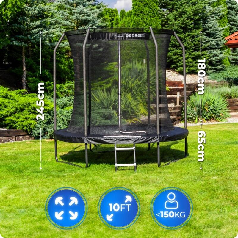 Trampolina ogrodowa do skakania THUNDER 10ft 305 cm profesjonalna dla dzieci