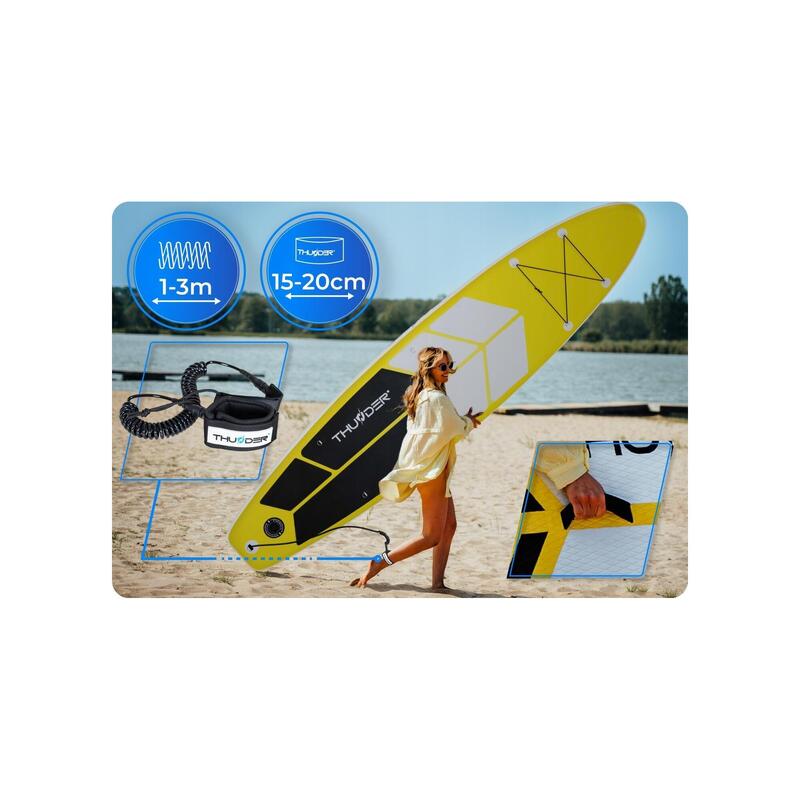 Placă SUP 320 cm gonflabilă stand up paddle THUNDER rucsac set