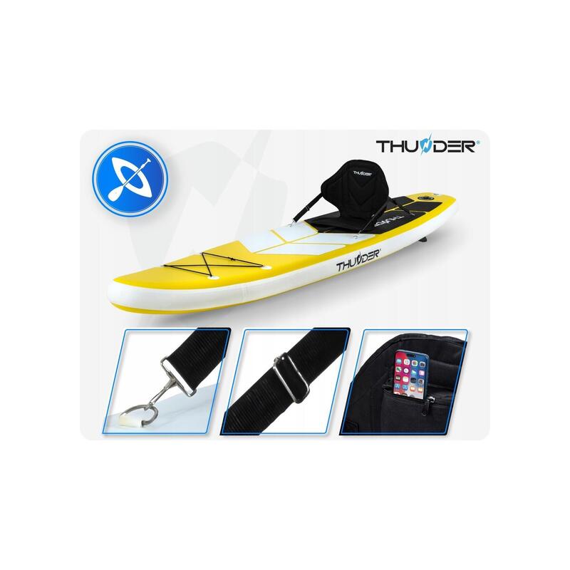 Set cu placa gonflabila Sup, Thunder, COAST YELLOW 320, 320 x 75 x 15 cm, Galben