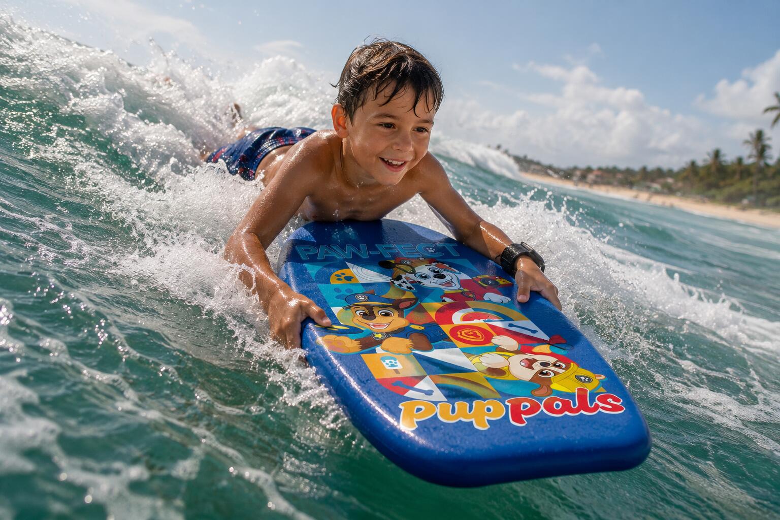 Tabla bodyboard infantil Patrulla Canina 84 cm EPS surf playa +5 años 3/4